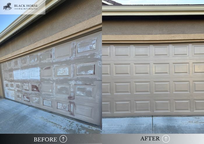 Before and after: Garage door restoration