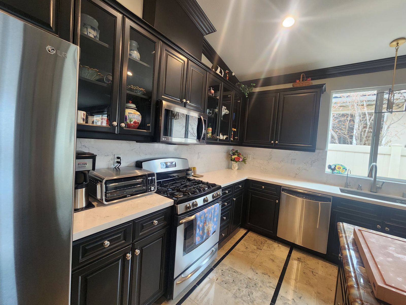 Refinished kitchen cabinets