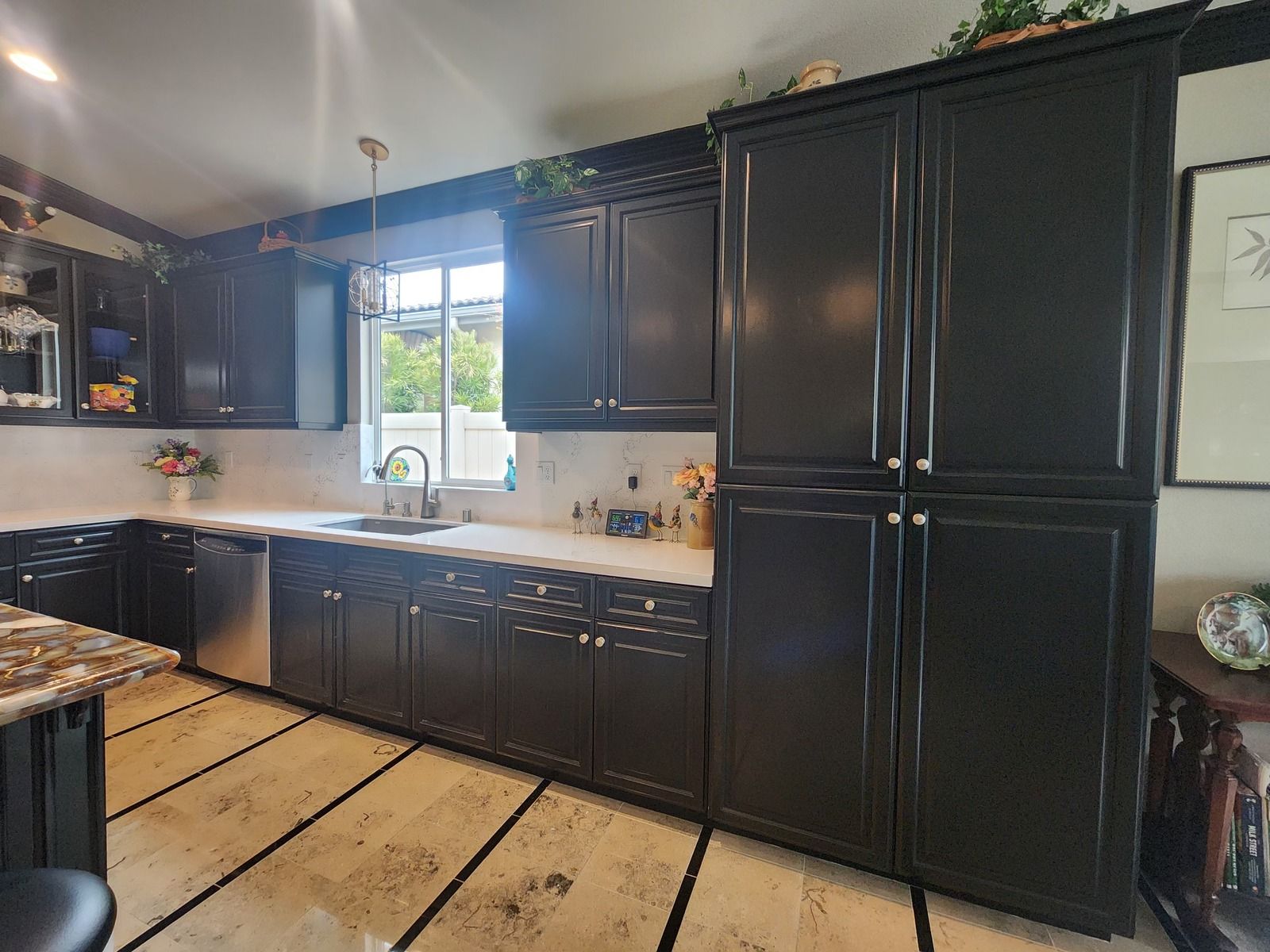 Refinished kitchen cabinets