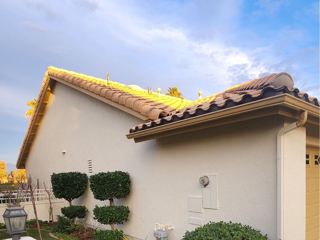 Stucco wall sealed and repainted
