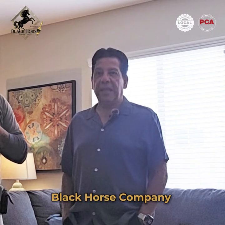 Brian, a Black Horse Painting homeowner, on camera with Manny